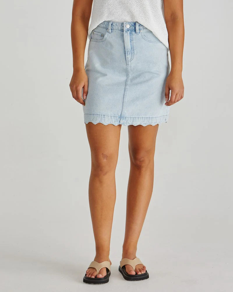 Buffalo Belle - Sass Vale Scalloped Denim Skirt