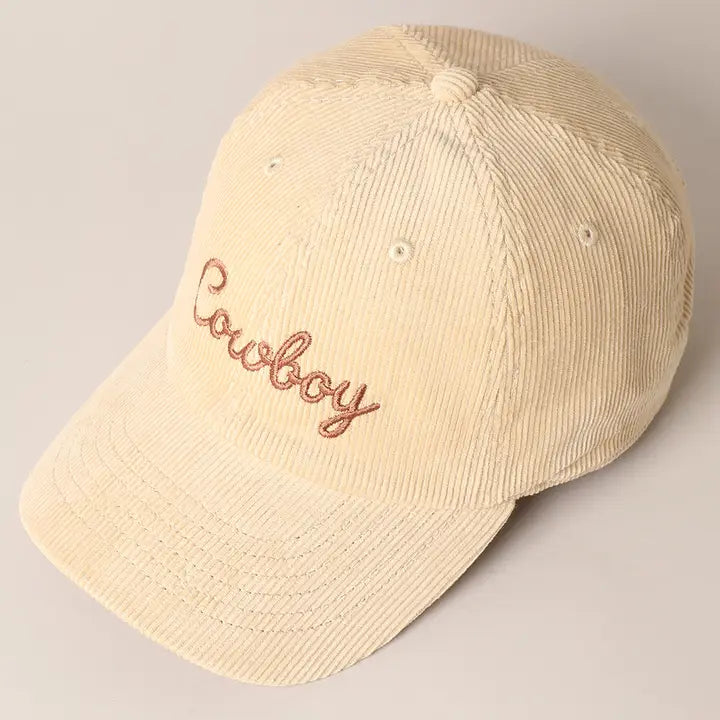 Buffalo Belle - Cowboy Corduroy Beige Cap