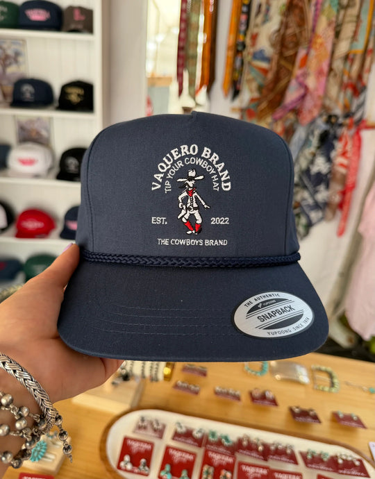 Vaquera Brand - Navy Moustache Cowboy Cap