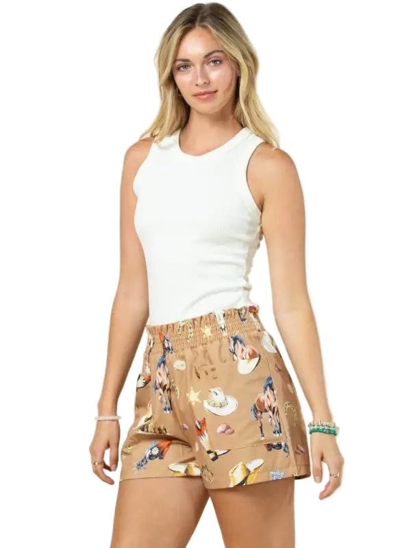 Buffalo Belle - Womens Western Elements Woven Shorts