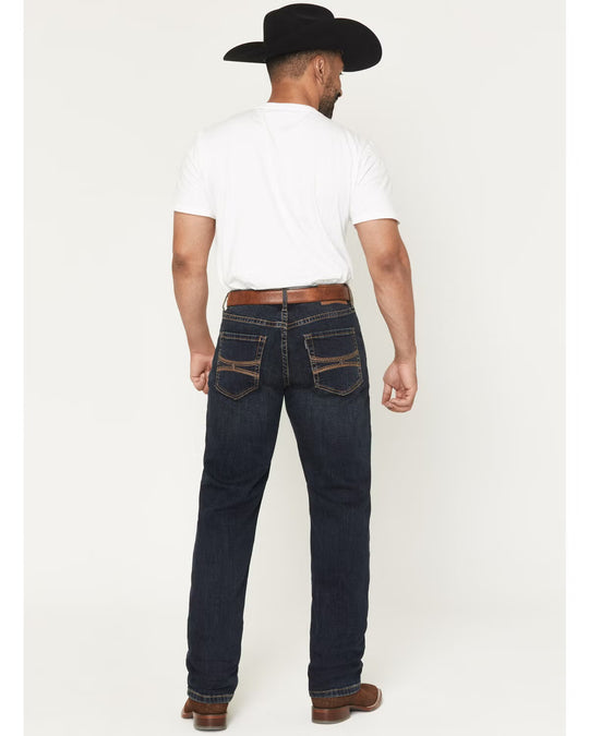 Rock & Roll - Men's Hooey Dark Wash Double Barrel Bootcut Jeans