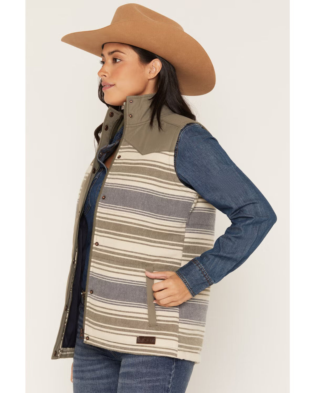 Cinch - Womens Wanda Quilted Striped Vest