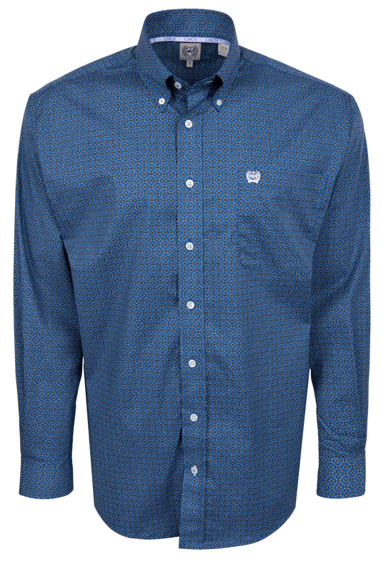 Cinch - Mens Roy Blue Geo Arena Shirt