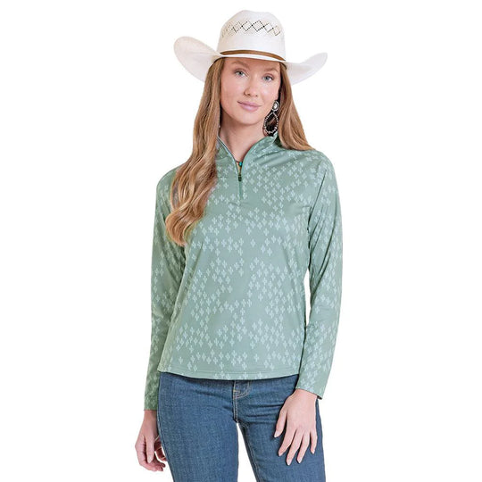 Rock & Roll - Women's Jade Cactus Performance Pullover