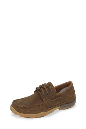 Twisted X - Mens Tan Boat Lace Up Mocs