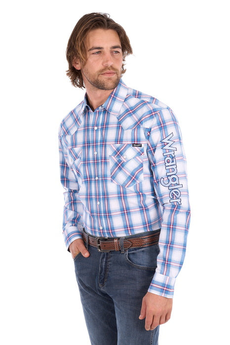 Wrangler - Mens Louis Logo Long Sleeve Shirt