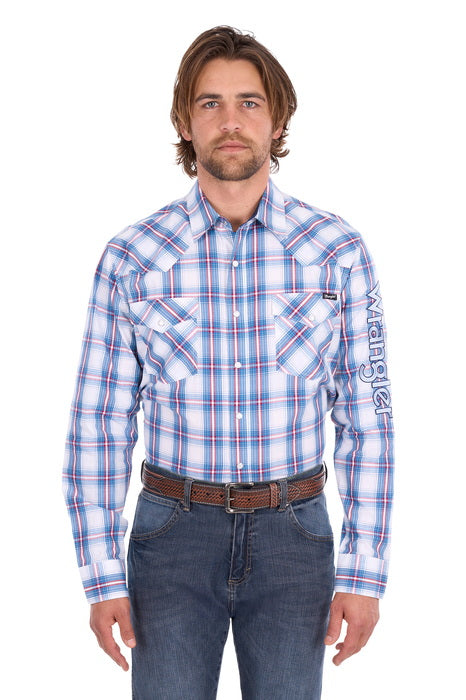 Wrangler - Mens Louis Logo Long Sleeve Shirt
