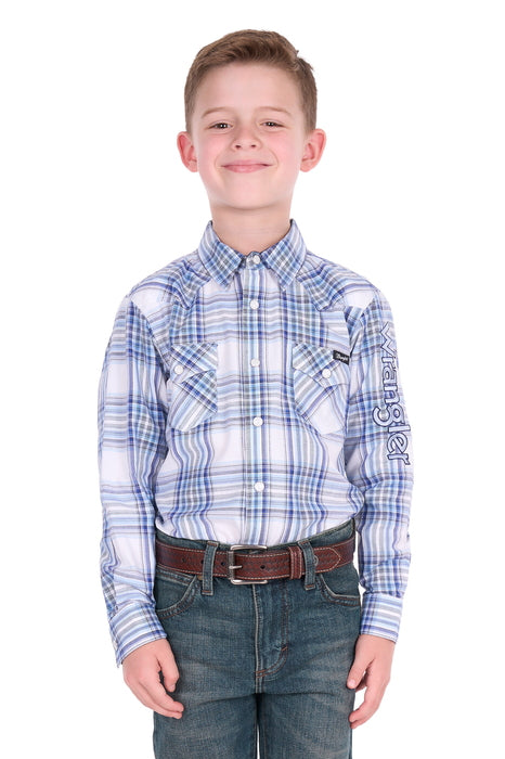 Wrangler - Boys Eric Logo Long Sleeve Shirt
