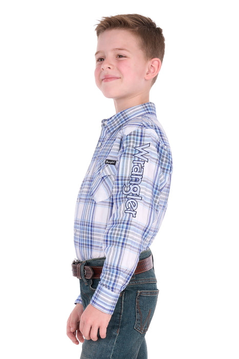 Wrangler - Boys Eric Logo Long Sleeve Shirt