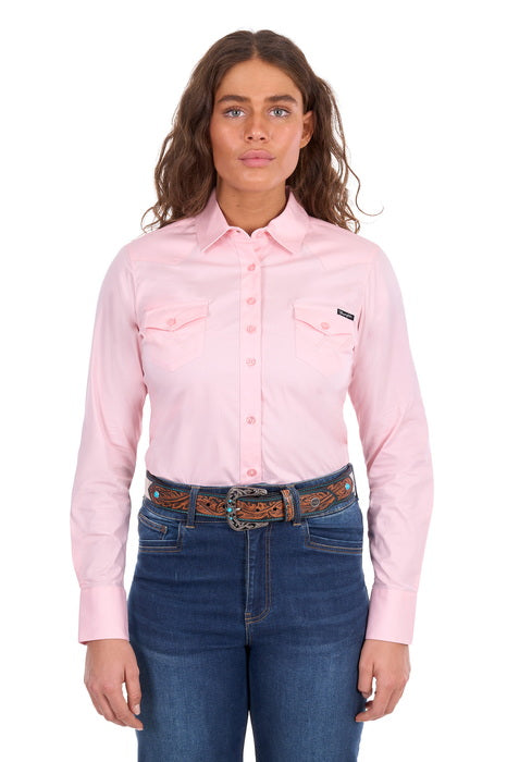 Wrangler - Womens Hazel Blush Long Sleeve Shirt