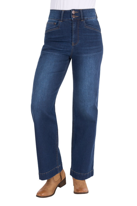Wrangler - Womens Dark Wash Chloe High Rise Jeans