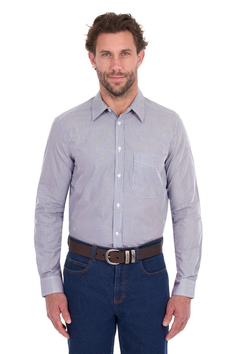 Hard Slog - Mens Ash Blue L/S Shirt