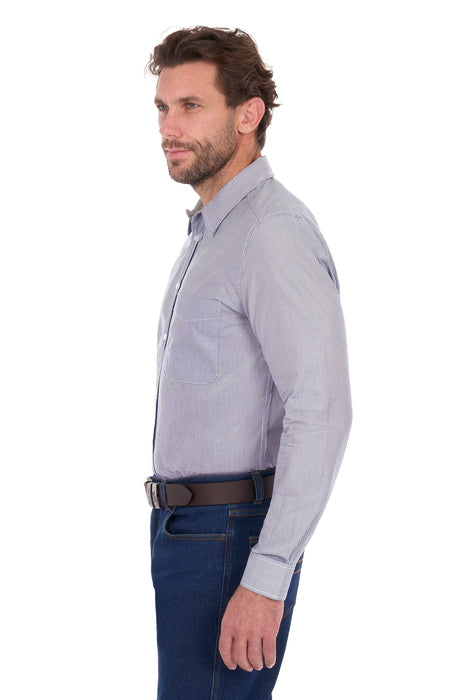 Hard Slog - Mens Ash Blue L/S Shirt
