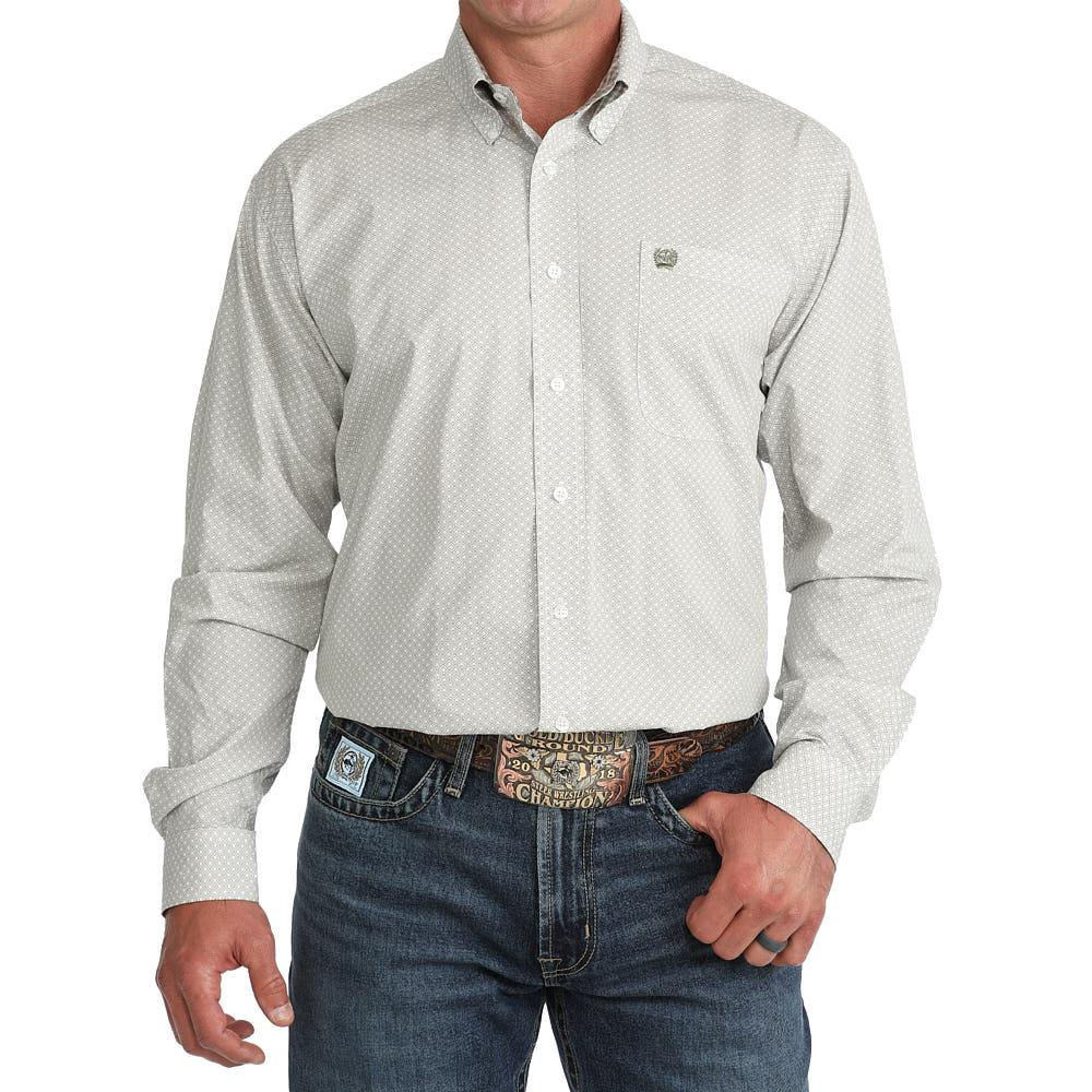 Cinch - Mens Olive Geo Arena Shirt