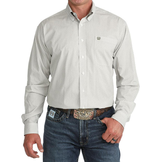 Cinch - Mens Olive Geo Arena Shirt