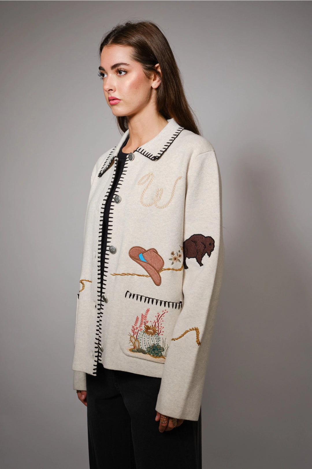 Buffalo Belle - Womens Western Round Up Wool Blend Jacket