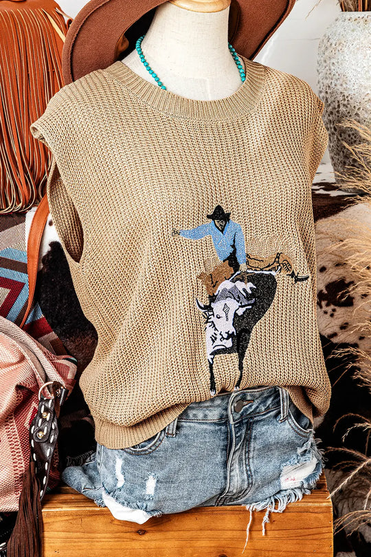 Buffalo Belle - Womens Cowboy Knit Vest