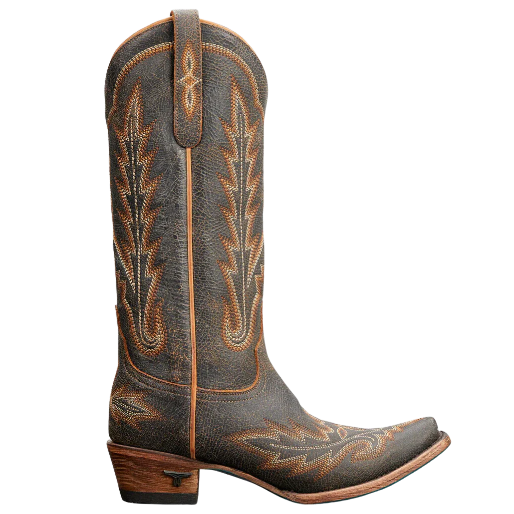 Lane Boots - Womens Lexington Black Crackle Boots