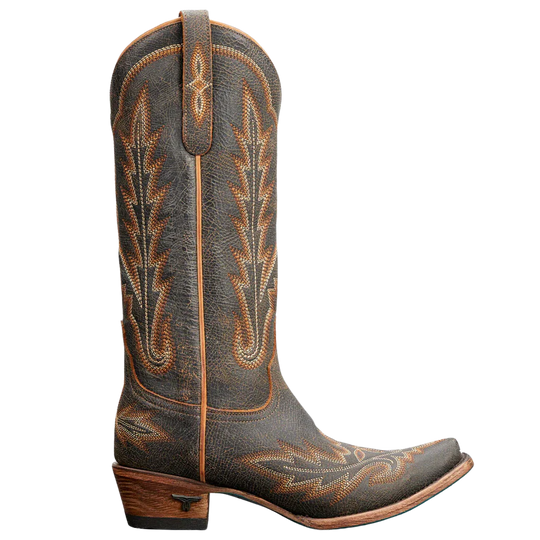 Lane Boots - Womens Lexington Black Crackle Boots