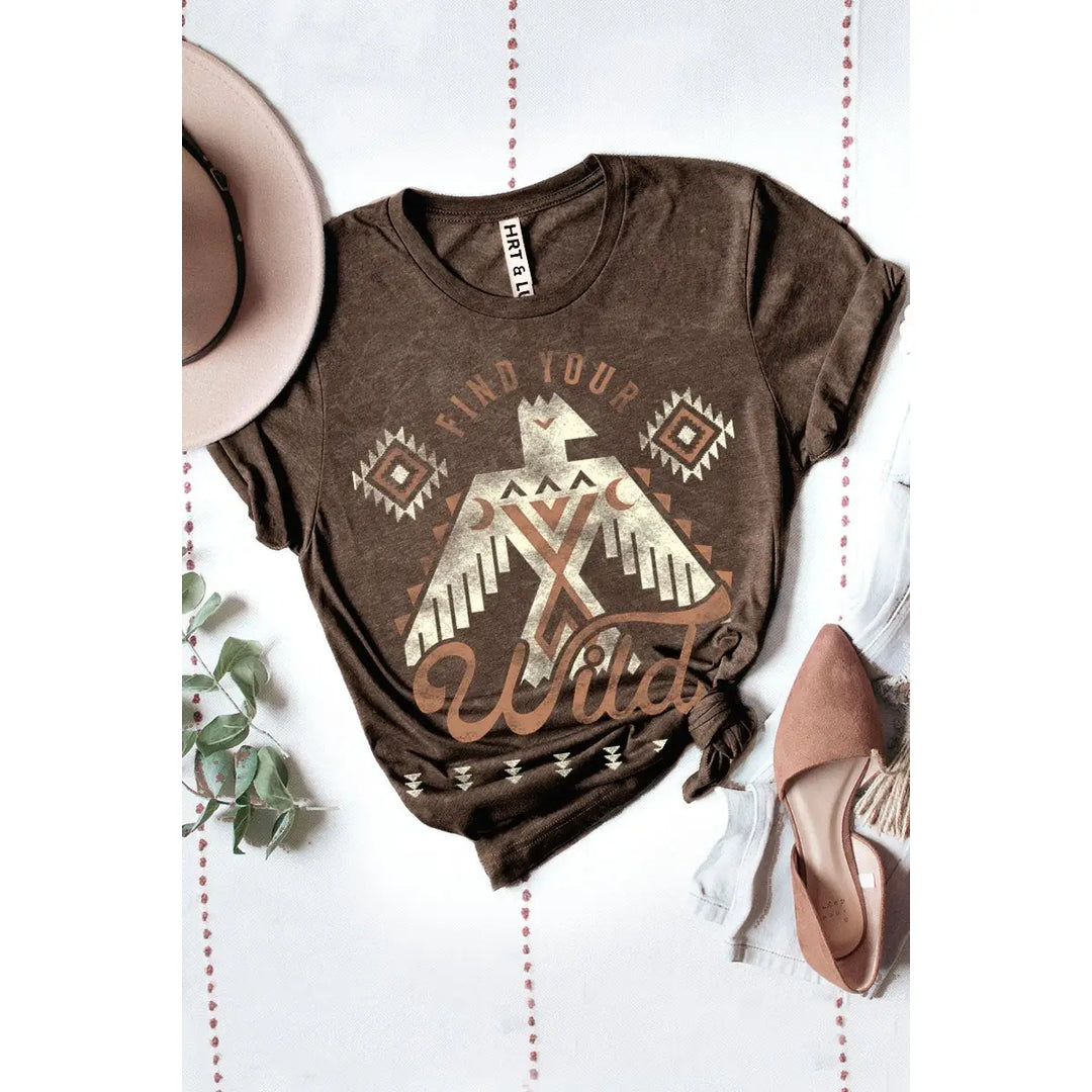 Buffalo Belle - Find Your Wild Chocolate Graphic Tee