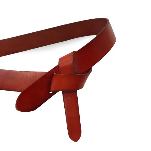 Buffalo Belle - Women's Tan Genuine Leather Knot Belt