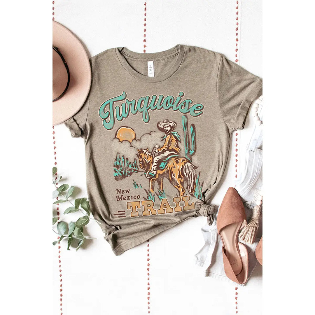 Buffalo Belle - Turquoise Trail Cowboy Washed Graphic Tee