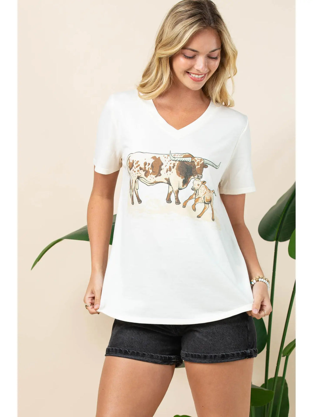 Buffalo Belle - Womens Longhorn Mamma Tee