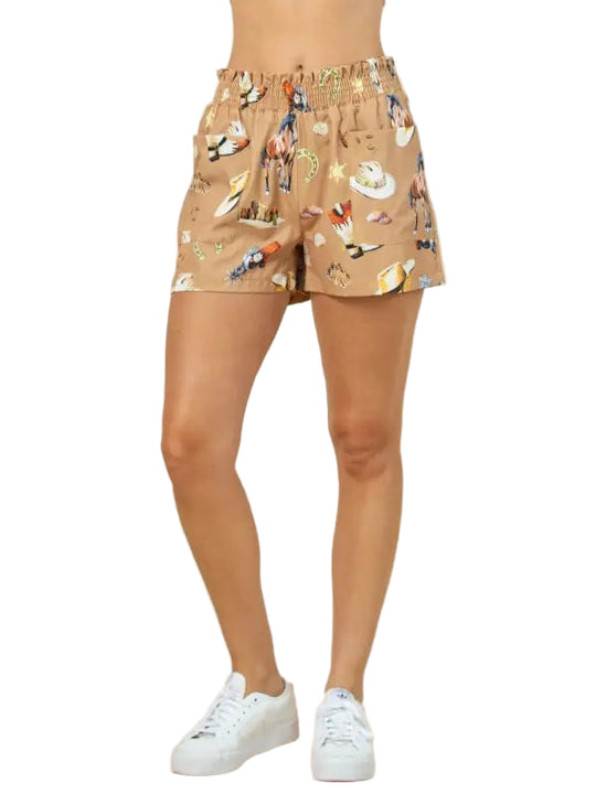 Buffalo Belle - Womens Western Elements Woven Shorts