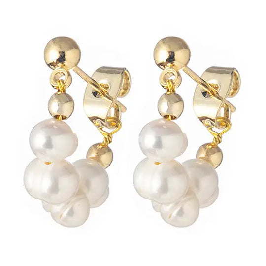 Buffalo Belle - Arabella Freshwater Pearl Earrings Gold