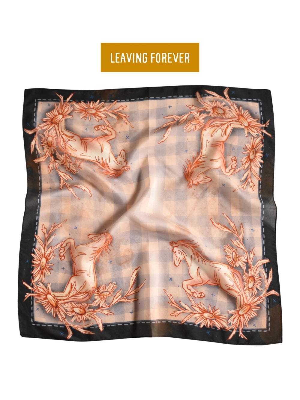 Wild Rag - Gingham Mustang Silk Scarf