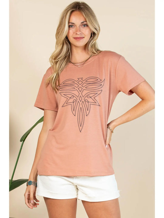 Buffalo Belle - Womens Becca Boot Stitch Tee