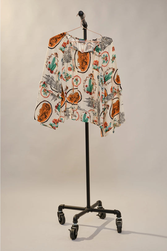 Buffalo Belle - Western Print Boho Blouse