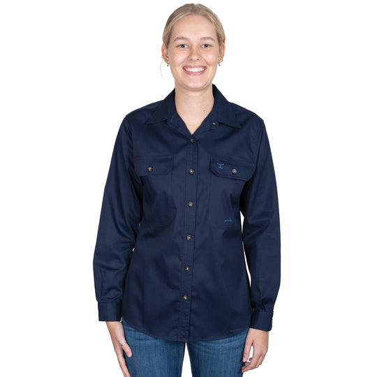 Just Country - Women's Brooke Full Button Navy