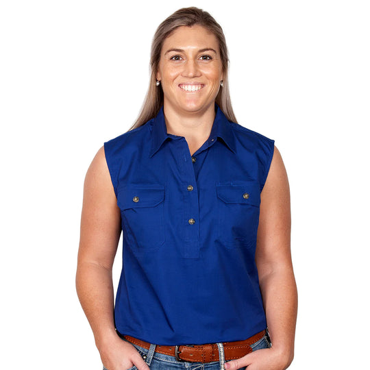 Just Country - Womens Kerry Sleeveless Cobalt