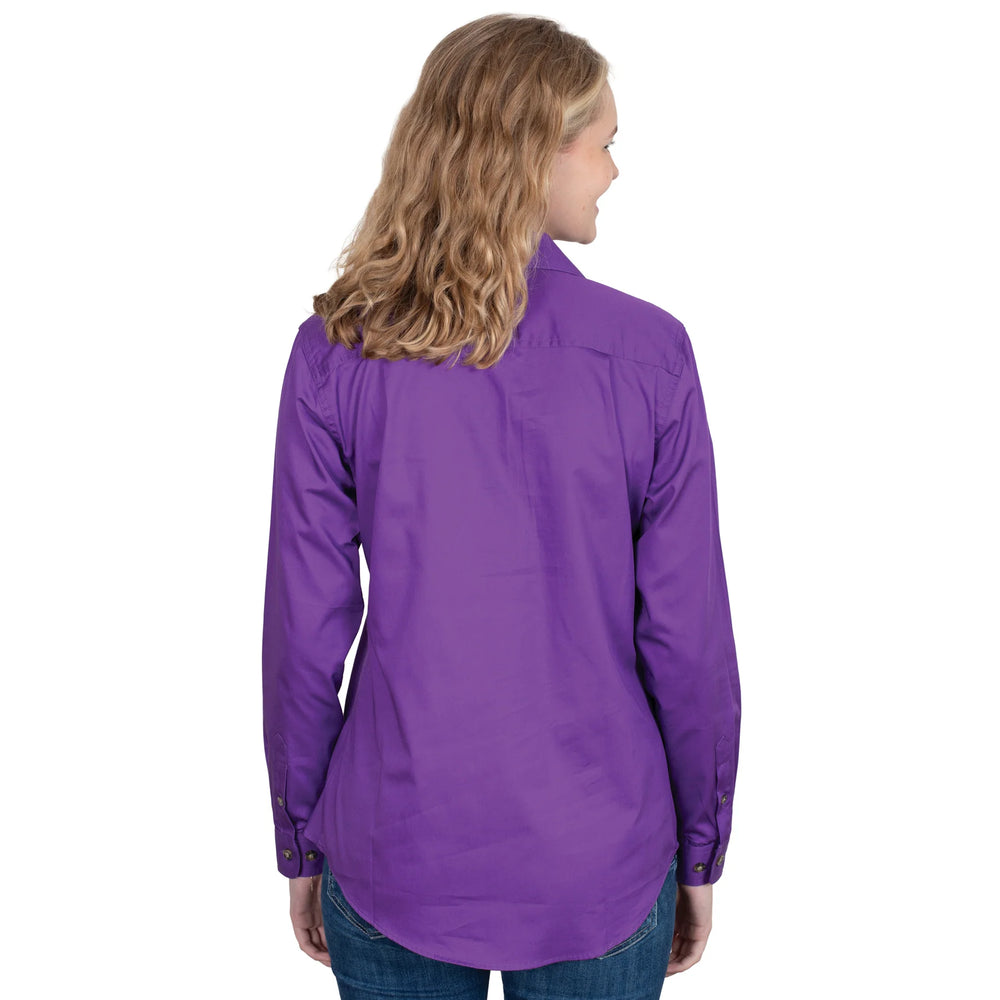 Just Country - Jahna Purple 1/2 Button Work Shirt