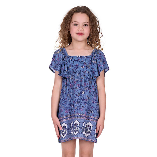 Pure Western - Girls Amanda Blue Dress