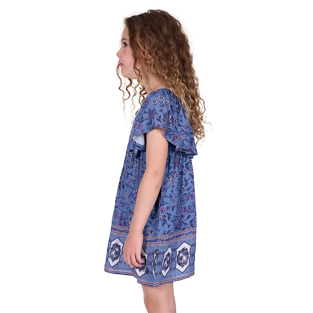 Pure Western - Girls Amanda Blue Dress