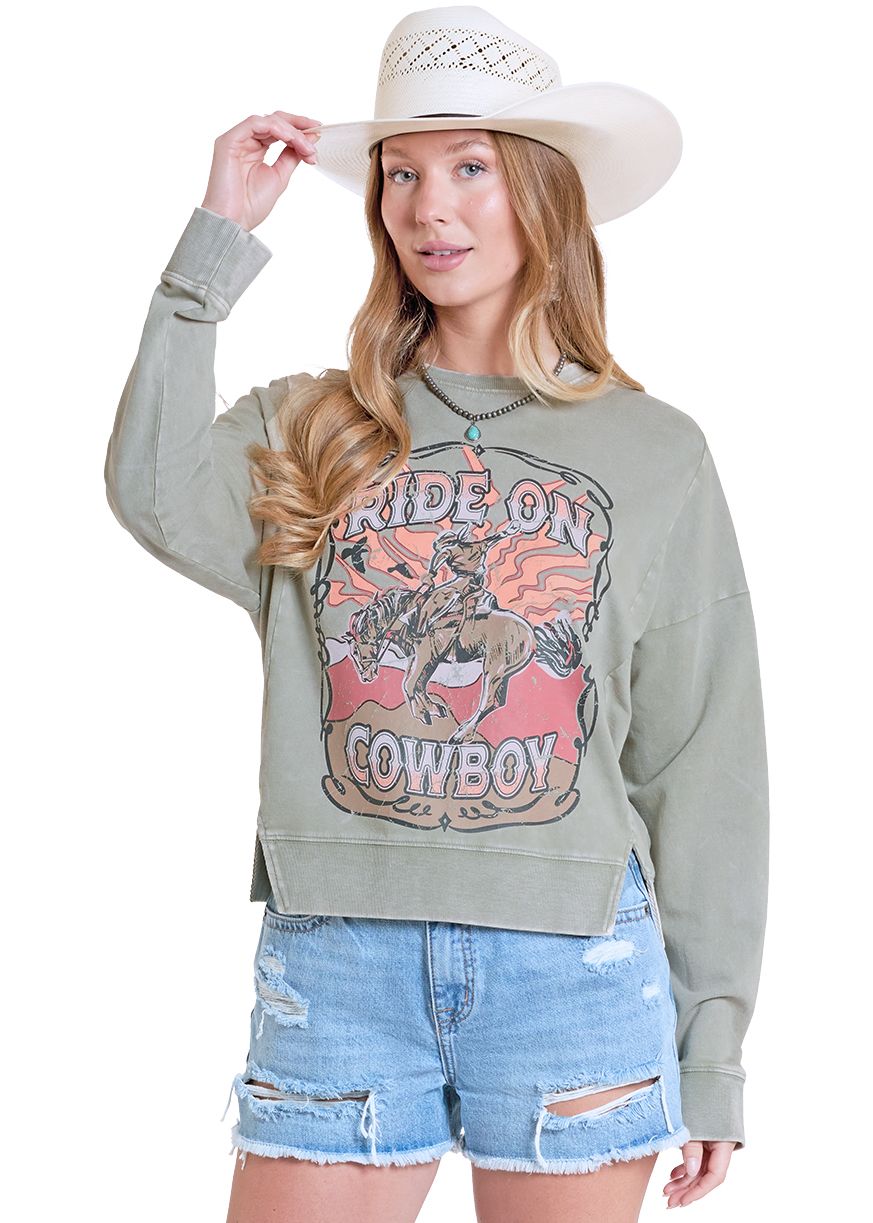 Rock & Roll - Women's Jade Cowboy Sweater