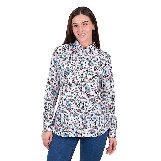 Hard Slog - Women's Alice 1/2 PLKT LS Shirt Blue