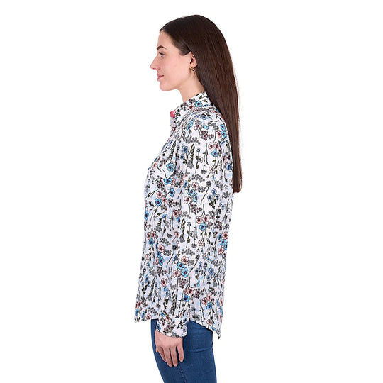 Hard Slog - Women's Alice 1/2 PLKT LS Shirt Blue