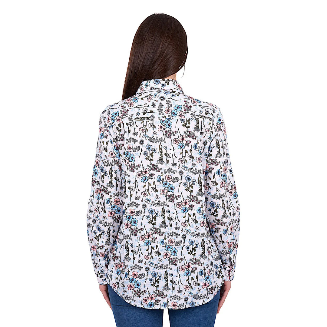 Hard Slog - Women's Alice 1/2 PLKT LS Shirt Blue