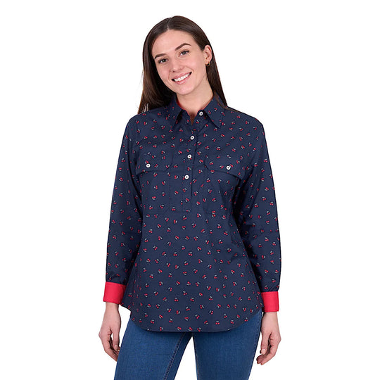 Hard Slog - Women's Cherry 1/2 PLKT LS Shirt