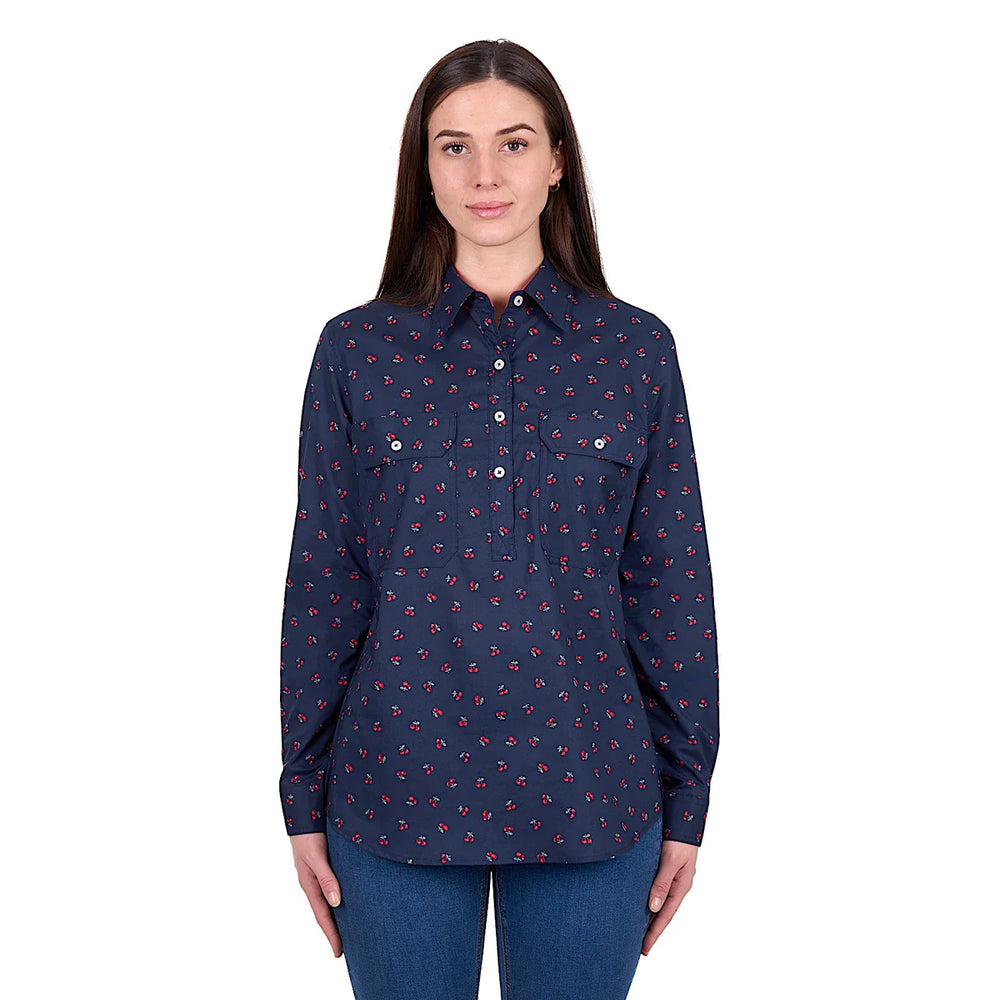 Hard Slog - Women's Cherry 1/2 PLKT LS Shirt