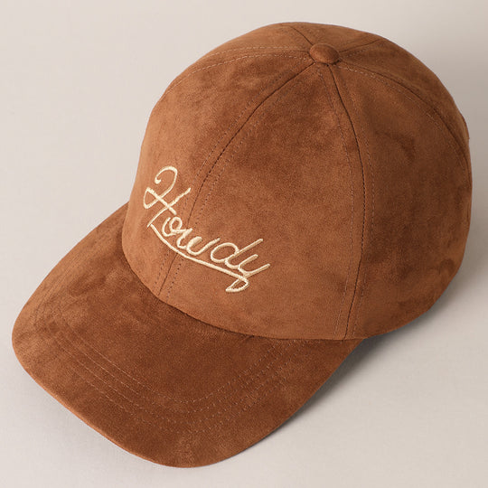 Buffalo Belle - Chocolate Suede Howdy Baseball Cap