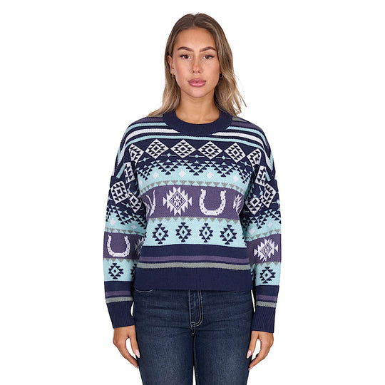 Pure Western - Women's Margo Pullover Navy