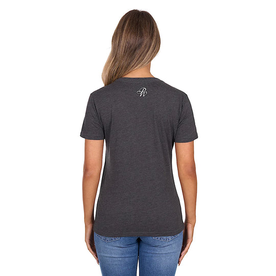 Pure Western - Women's Destiny Charcoal Marle Tee