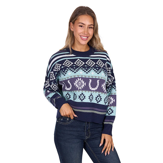 Pure Western - Women's Margo Pullover Navy