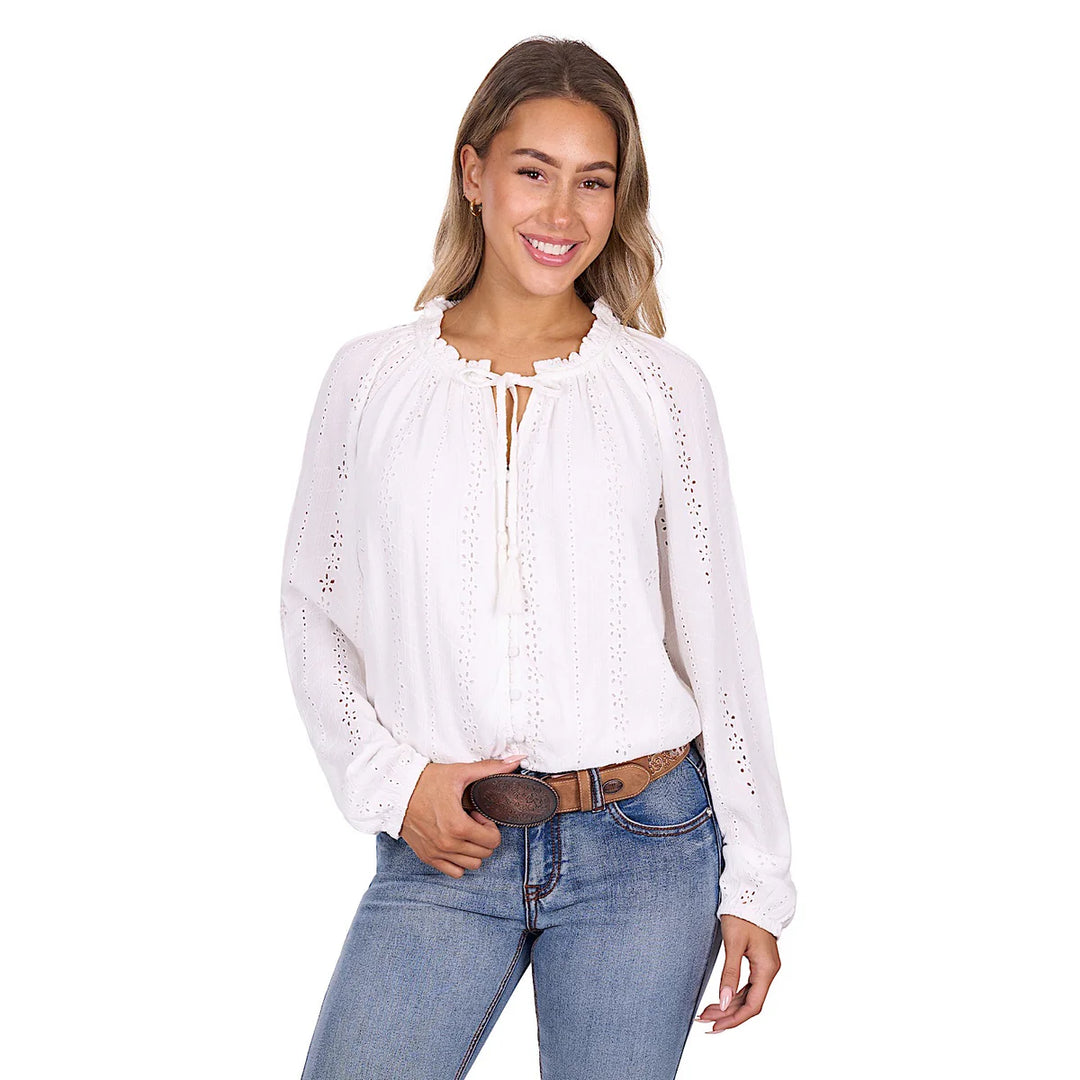 Pure Western - Womens White Pepper Blouse