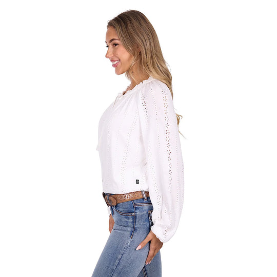 Pure Western - Womens White Pepper Blouse