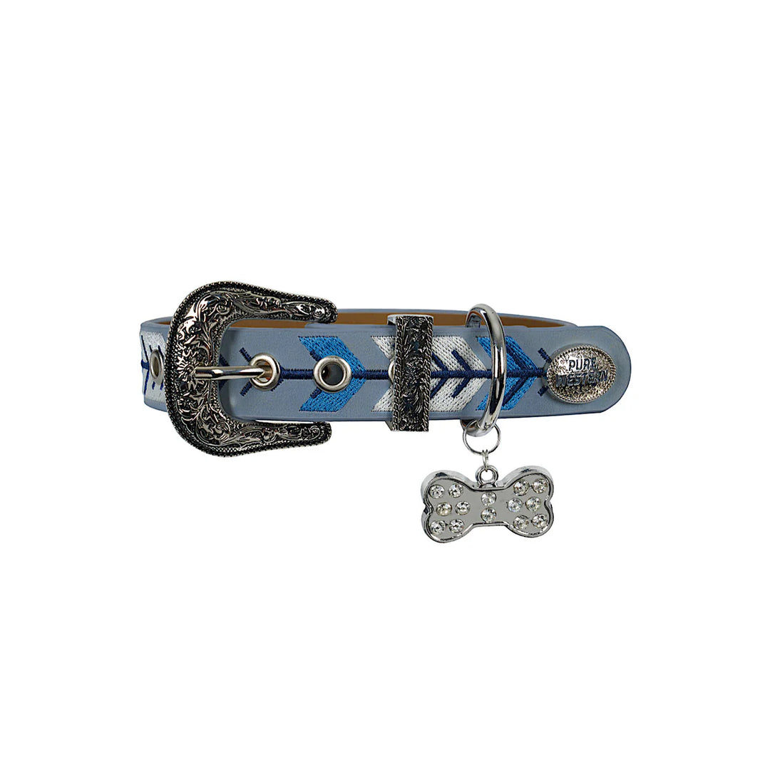 Pure Western - Kaira Blue Dog Collar